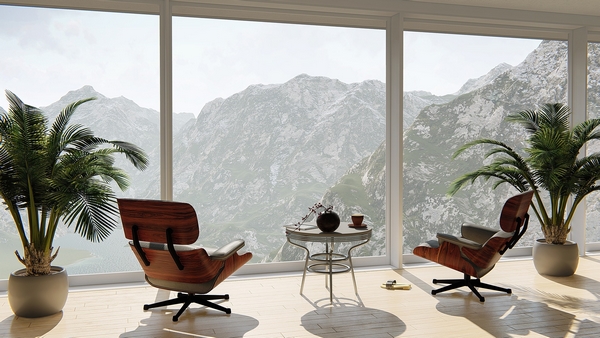 appartement-interieur-vue-montagne-baie-vitree